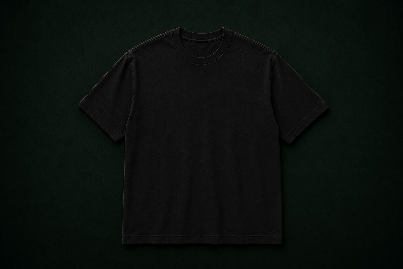 Black oversized T-shirt shown from the front