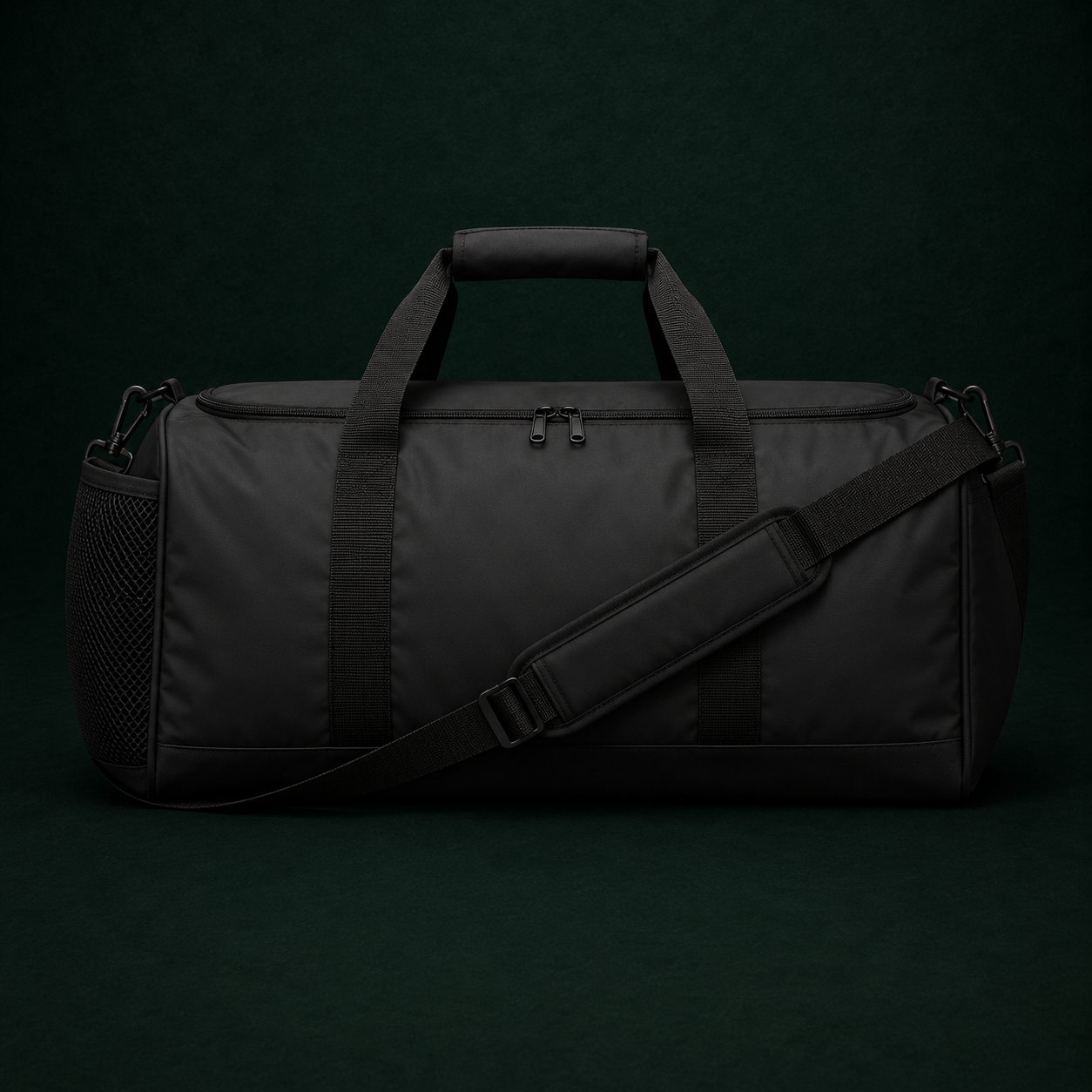 Black Zebra House duffle bag shown from the front